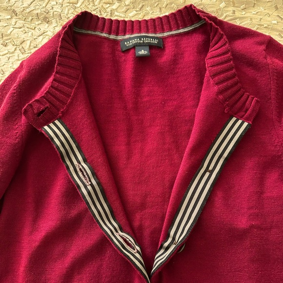 Banana Republic Dark Red Cardigan - Picture 3 of 6